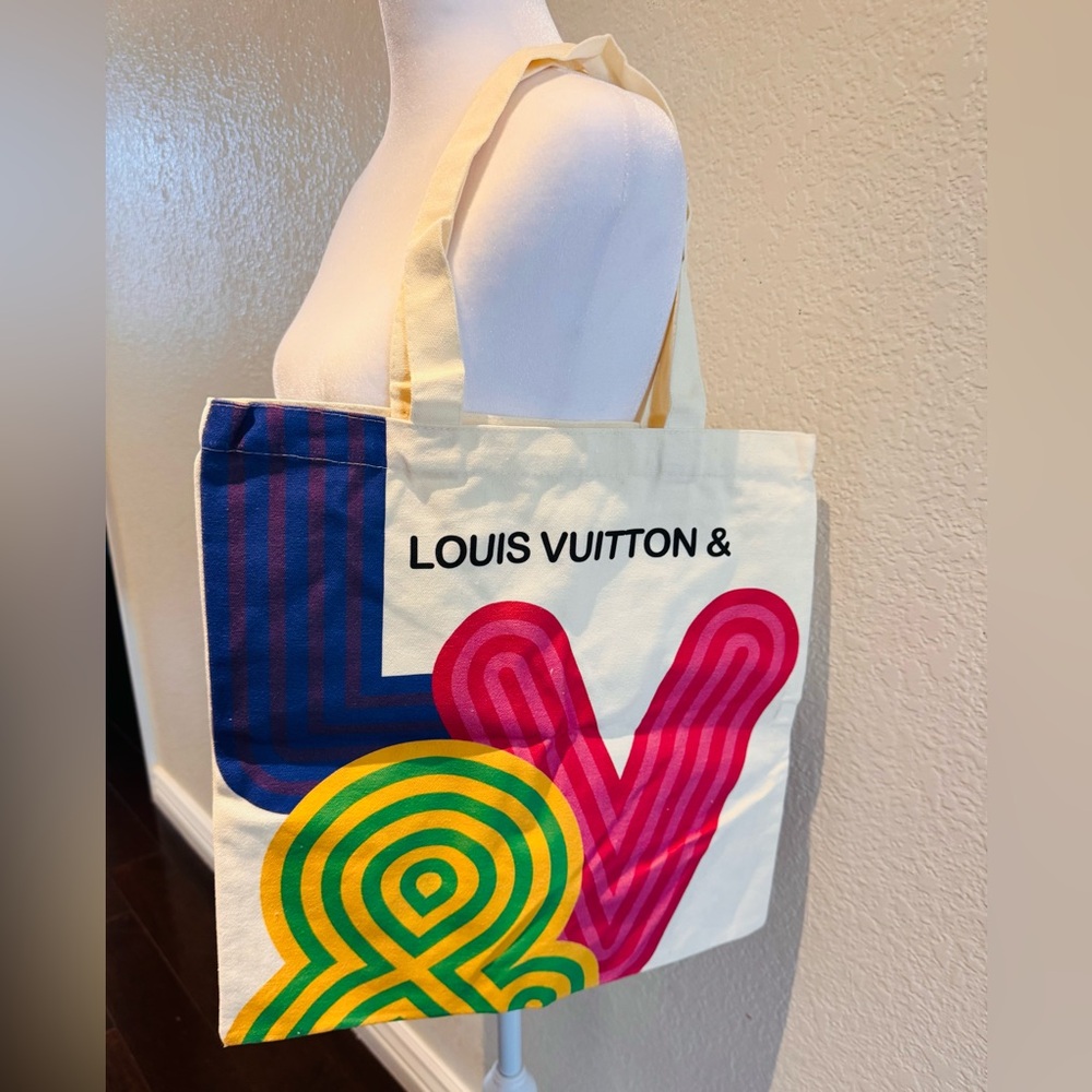 Louis Vuitton 2022 Shenzhen Exhibition Limited Edition Canvas LOVE Eco Tote Bag
